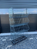 Drahtkörbe 4er Set Zink mit Rahmen extra stark 900 mm