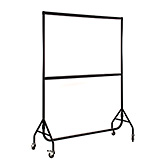 Kleiderständer doppelt extra stark schwarz 150 cm BxHxT 150x180x54 cm