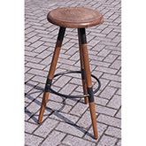 Barhocker aus Holz und Metall