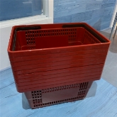 Einkaufskörbe 22 Liter rot (10er-Set)