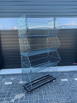 Drahtkörbe 4er Set Zink mit Rahmen extra stark 900 mm