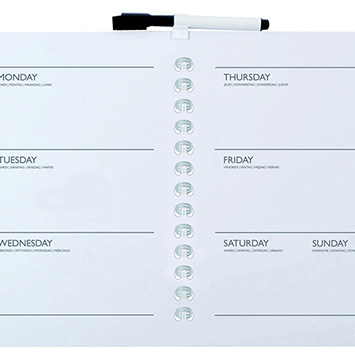 Wochenplantafel 28x40 cm Marker