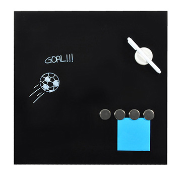 Magnetische Glastafel schwarz 45x45 cm