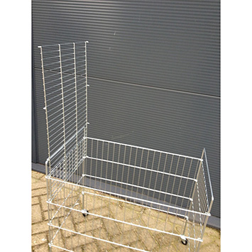 Set mit 2 Zinkkippkörben auf Rädern 50x80x80,5 cm