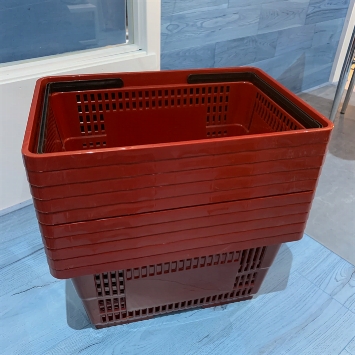 Einkaufskörbe 22 Liter rot (10er-Set)